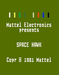 Space Hawk Title Screen